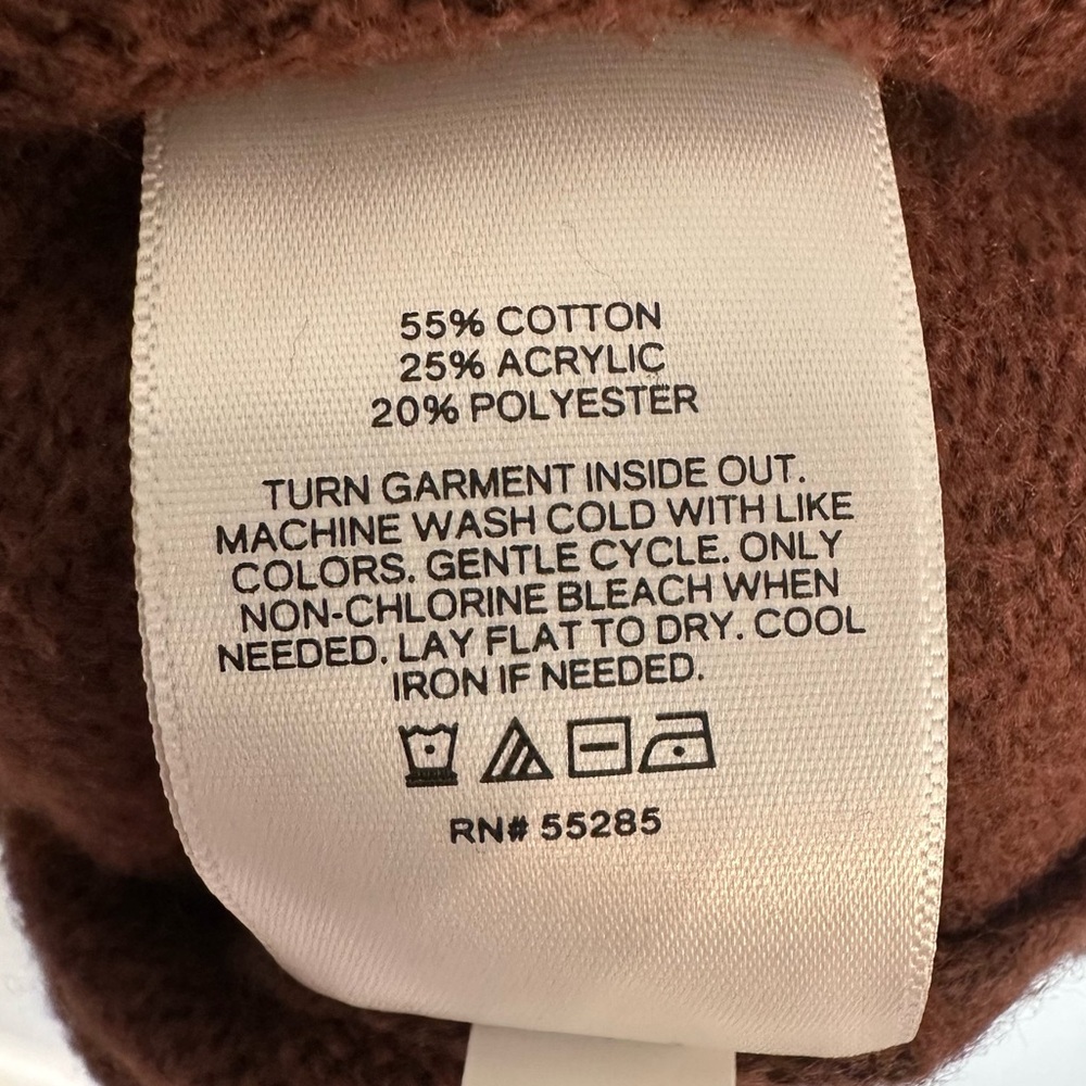 Express small hickory brown pocket mock neck sweater - Picture 4 of 5